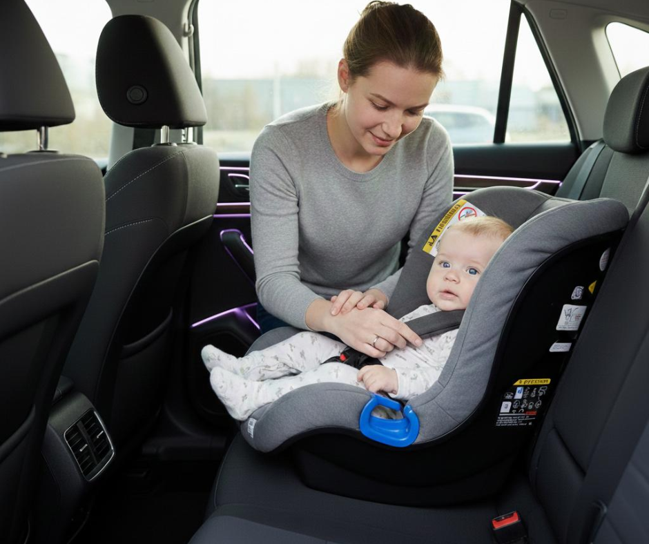 Siège enfant de sécurité dans taxi Orly
